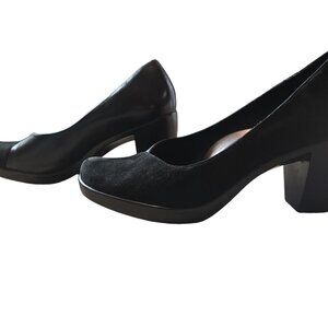 Dansko Black Tutti Womens Heel Pumps Leather Suede 9.5-10 Office Witchy Comfort